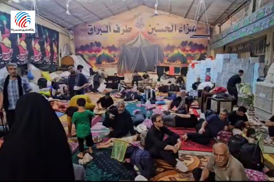 سنگ تمام موکب امام حسین اشکنان در نجف اشرف